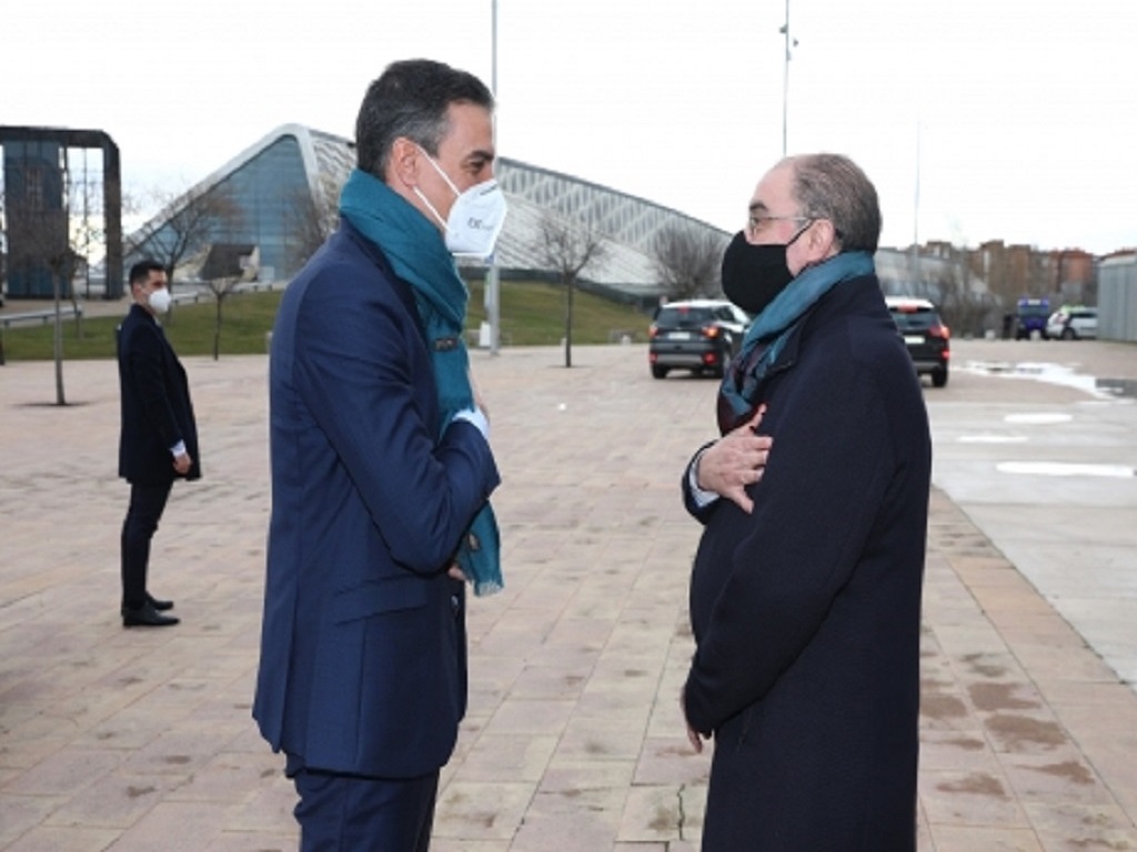 Visita del presidente del Gobierno de España Pedro Sánchez a Zaragoza